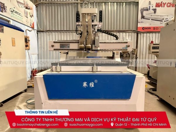 Máy cnc 2 đầu cắt 1 đầu khoan Saiwei đã qua sử dụng
