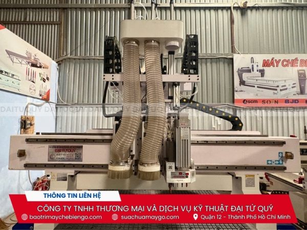 Máy cnc 2 đầu cắt 1 đầu khoan Saiwei đã qua sử dụng