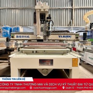 Máy cnc 1 đầu cắt 1 đầu khoan ATC Yiming đã qua sử dụng